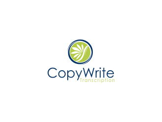 CopyWrite Transcription logo design by giphone