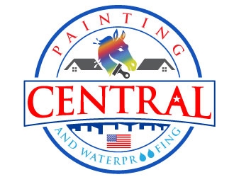 Central Painting and Waterproofing logo design by Suvendu
