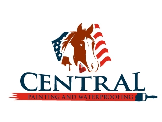 Central Painting and Waterproofing logo design by Suvendu