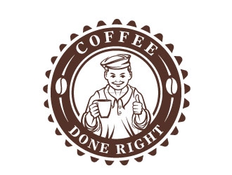 Coffee done right logo design by Suvendu