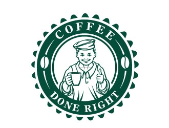Coffee done right logo design by Suvendu