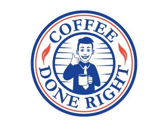 Coffee done right logo design by Suvendu