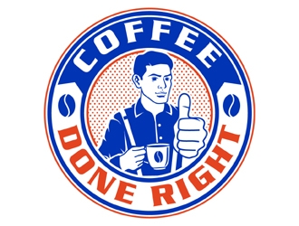 Coffee done right logo design by MAXR