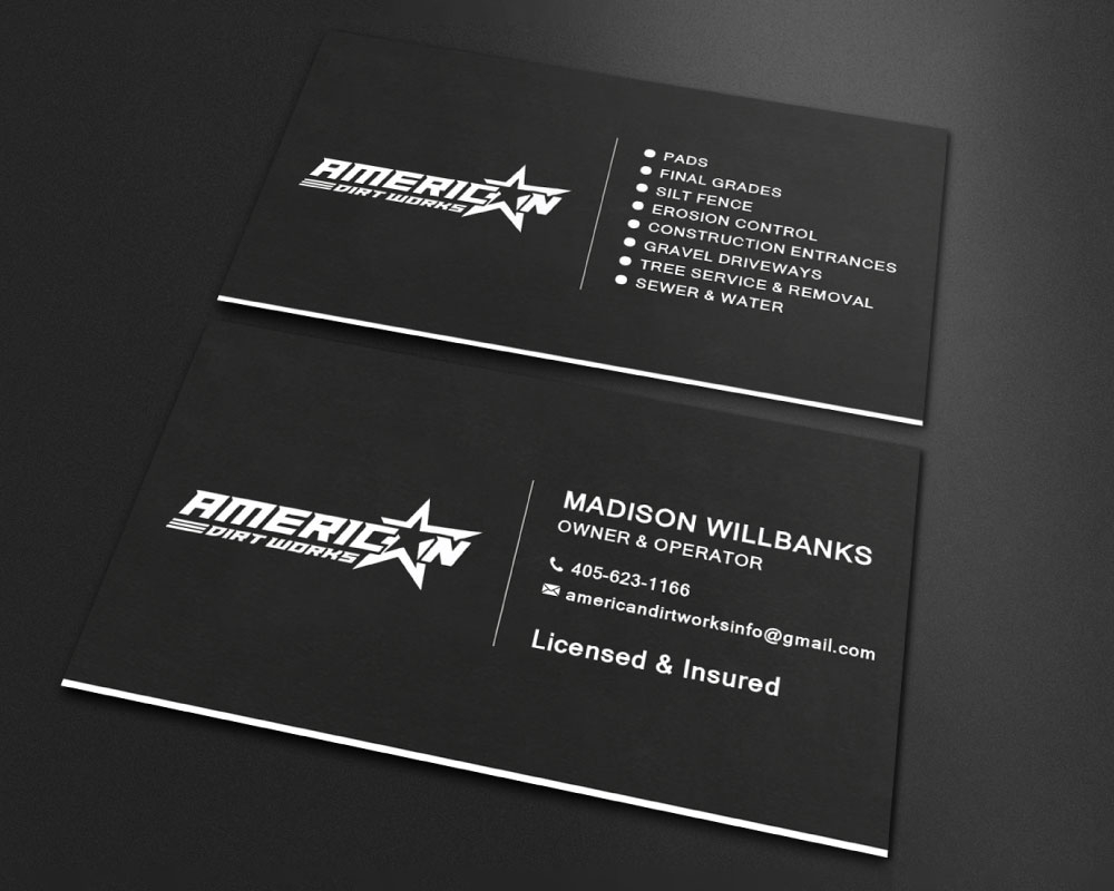 American Dirt Works   logo design by Boomstudioz