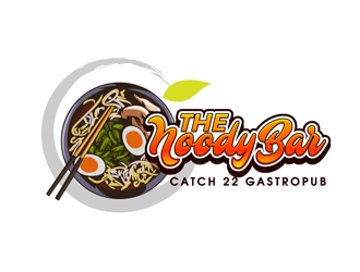 The Noody Bar (By Catch 22 Gastropub) logo design by DreamLogoDesign