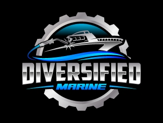 Diversified Marine  logo design by jaize