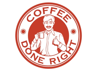 Coffee done right logo design by DreamLogoDesign