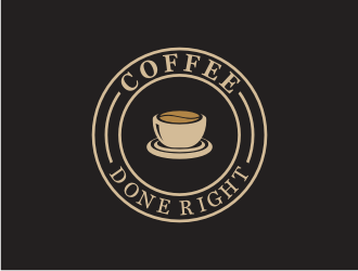 Coffee done right logo design by Susanti