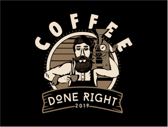 Coffee done right logo design by mr_n