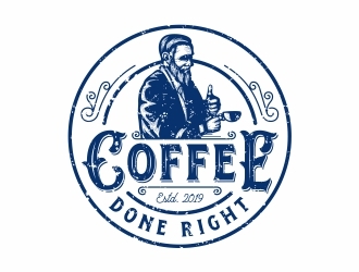Coffee done right logo design by Eko_Kurniawan
