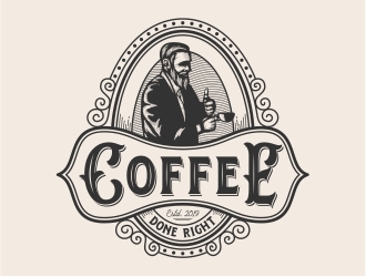 Coffee done right logo design by Eko_Kurniawan