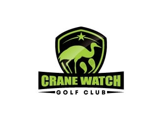 Golf Course operator. The new name is Crane Watch Golf Club.  logo design by adwebicon