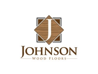 Johnson Wood Floors logo design by J0s3Ph