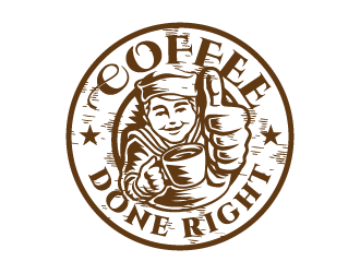 Coffee done right logo design by enan+graphics