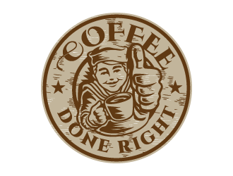 Coffee done right logo design by enan+graphics