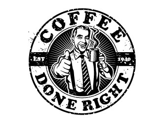 Coffee done right logo design by invento