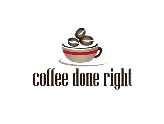 Coffee done right logo design by Marianne