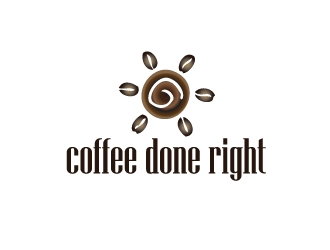 Coffee done right logo design by Marianne