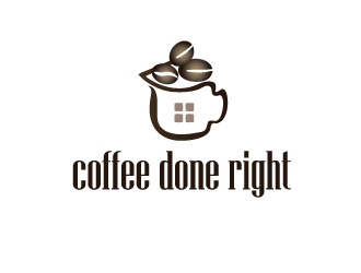 Coffee done right logo design by Marianne