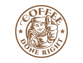 Coffee done right logo design by enan+graphics