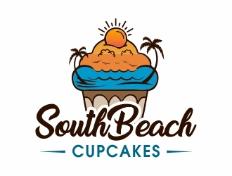 SouthBeach Cupcakes logo design by alfais