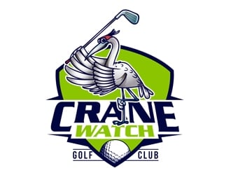 Golf Course operator. The new name is Crane Watch Golf Club.  logo design by DreamLogoDesign