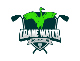 Golf Course operator. The new name is Crane Watch Golf Club.  logo design by beejo