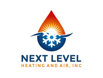 NEXT LEVEL HEATING AND AIR, INC. logo design by Girly
