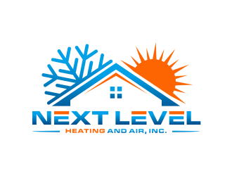 NEXT LEVEL HEATING AND AIR, INC. logo design by ammad