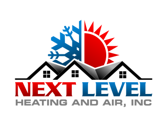 NEXT LEVEL HEATING AND AIR, INC. logo design by cintoko