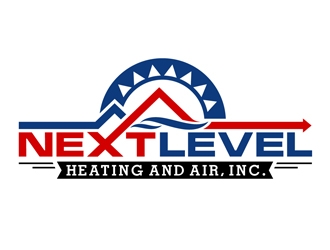 NEXT LEVEL HEATING AND AIR, INC. logo design by DreamLogoDesign