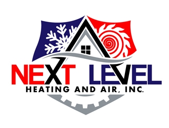 NEXT LEVEL HEATING AND AIR, INC. logo design by DreamLogoDesign