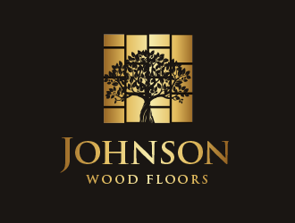 Johnson Wood Floors logo design by BeDesign