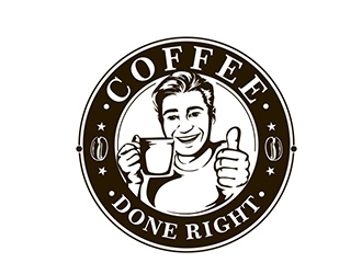 Coffee done right logo design by veron