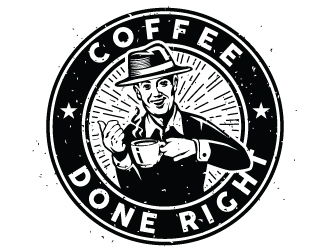Coffee done right logo design by REDCROW