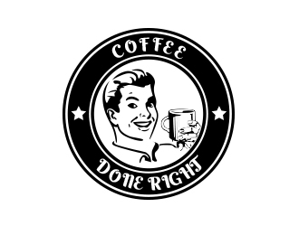 Coffee done right logo design by MarkindDesign