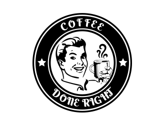 Coffee done right logo design by MarkindDesign