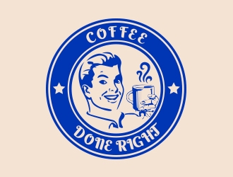 Coffee done right logo design by MarkindDesign