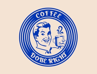 Coffee done right logo design by MarkindDesign