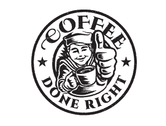 Coffee done right logo design by enan+graphics