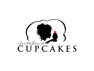 SouthBeach Cupcakes logo design by Gwerth