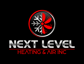 NEXT LEVEL HEATING AND AIR, INC. logo design by qqdesigns