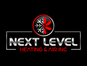 NEXT LEVEL HEATING AND AIR, INC. logo design by qqdesigns