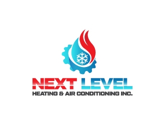 NEXT LEVEL HEATING AND AIR, INC. logo design by Erasedink