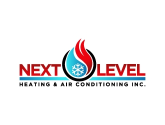 NEXT LEVEL HEATING AND AIR, INC. logo design by Erasedink