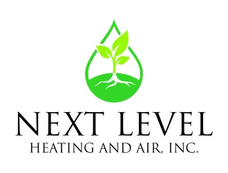 NEXT LEVEL HEATING AND AIR, INC. logo design by jetzu