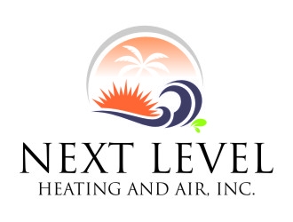 NEXT LEVEL HEATING AND AIR, INC. logo design by jetzu