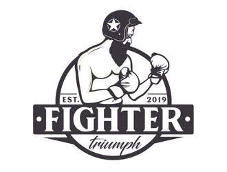 Fighter logo design by DreamLogoDesign