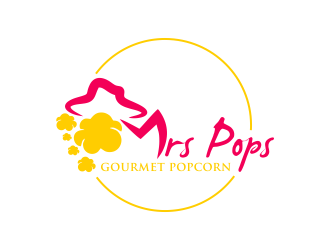 Mrs. Pops Gourmet Popcorn logo design by qqdesigns