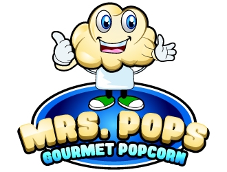 Mrs. Pops Gourmet Popcorn logo design by uttam